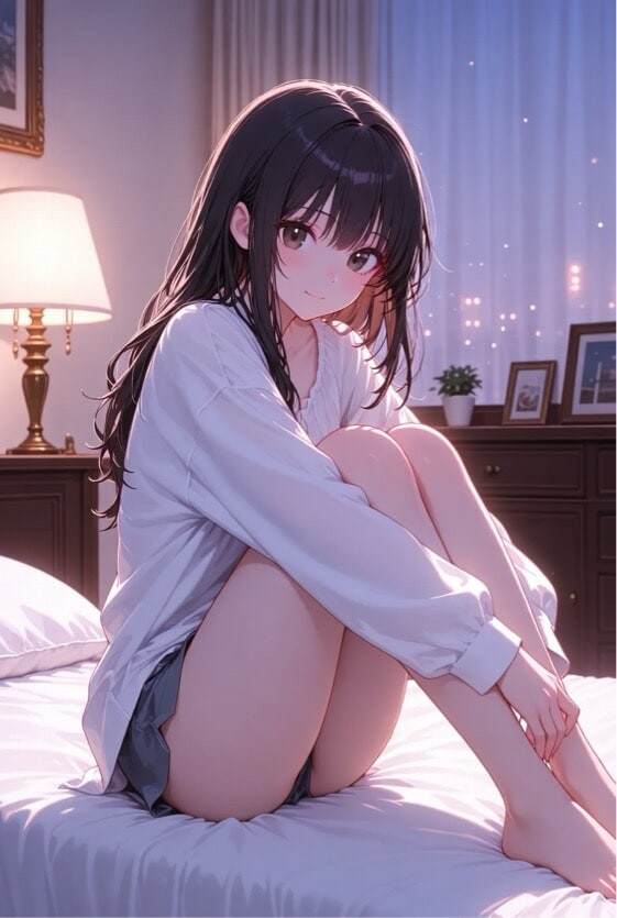 Seductive 2D anime waifu – AI animation #12