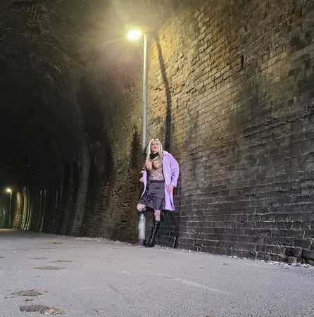 sissy in old tunnel         