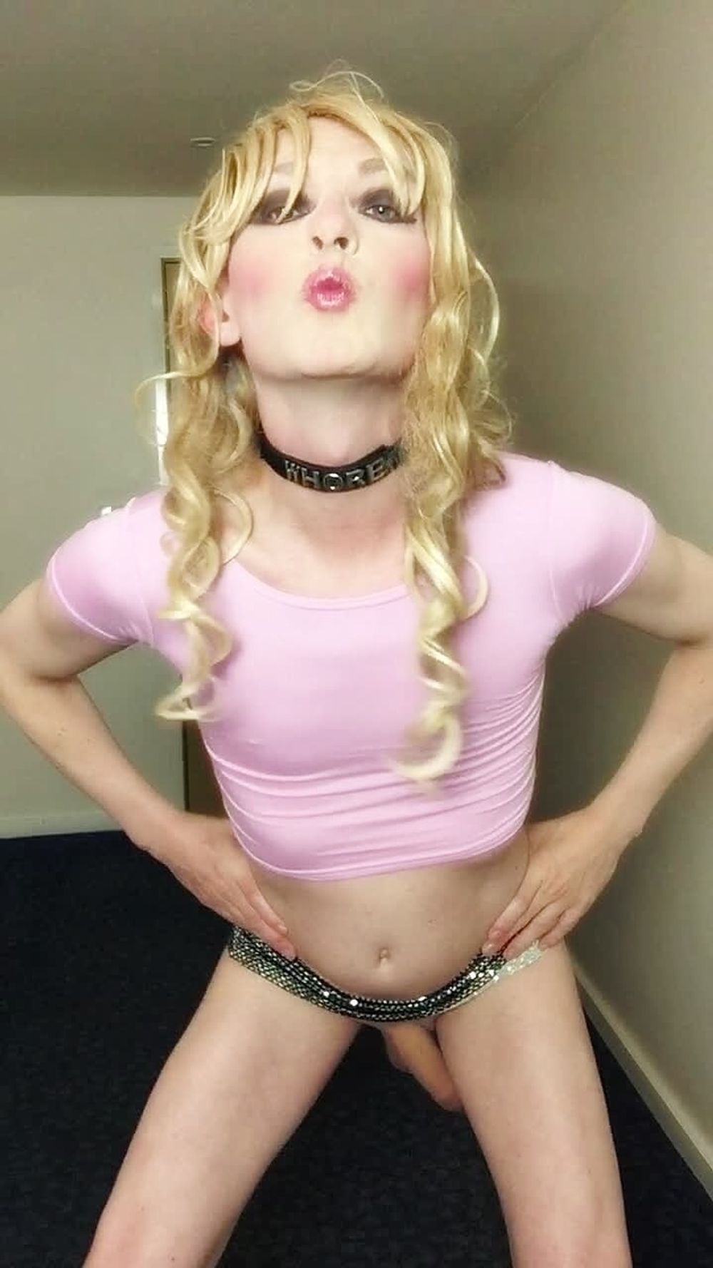 Sissy Sandra in pink top posing part two #35