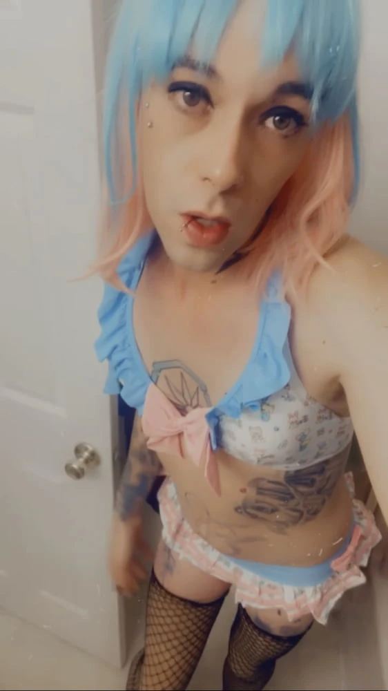 Cute Blue Little For Big Bikini #4