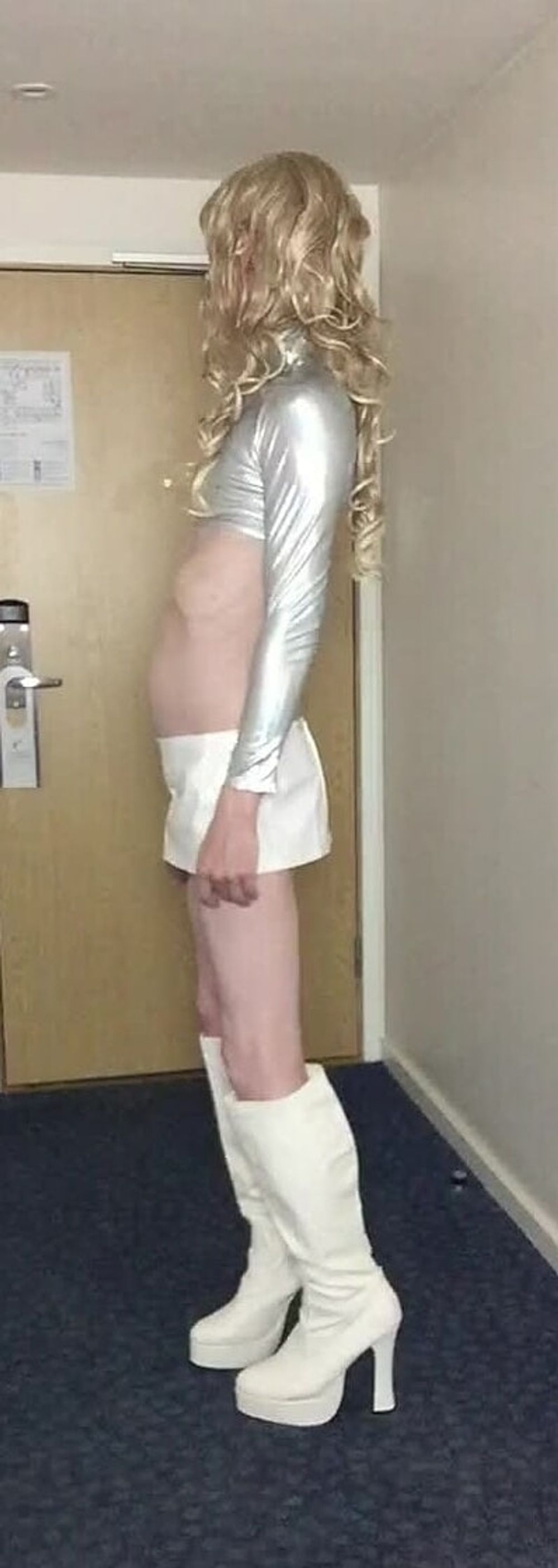 Sissy Sandra Poses In Silver #27