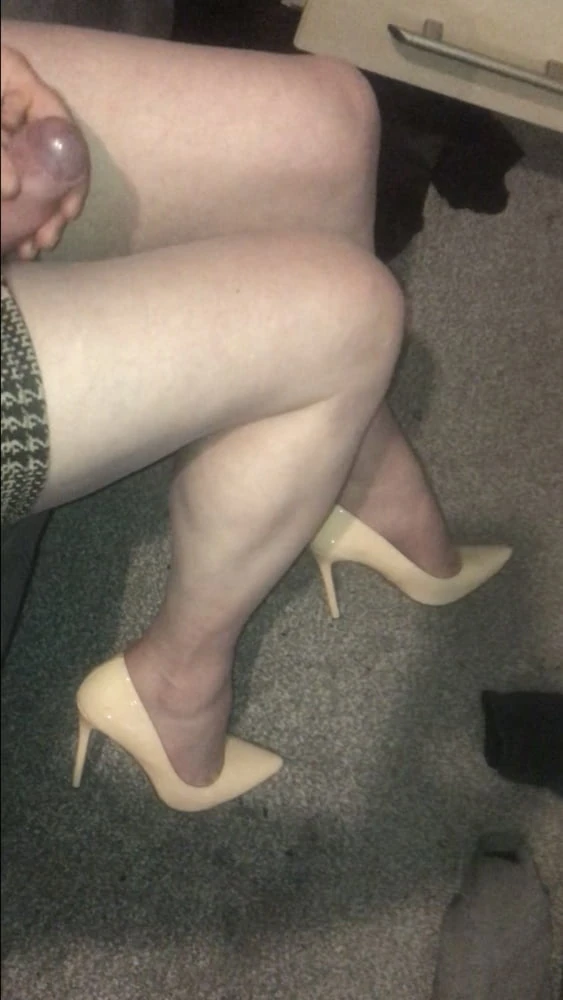 Heels nylons cock 