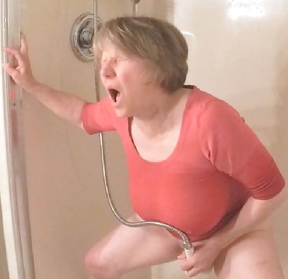 GILF masturbates in wet t-shirt #10