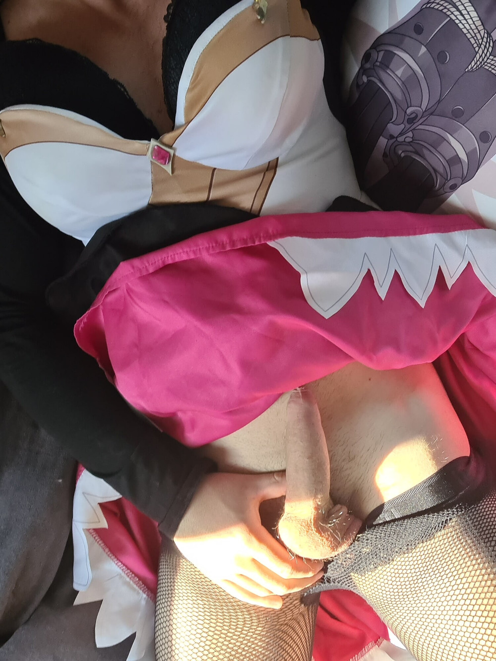 German bi guy in maid cosplay and wearing women's underwear #17