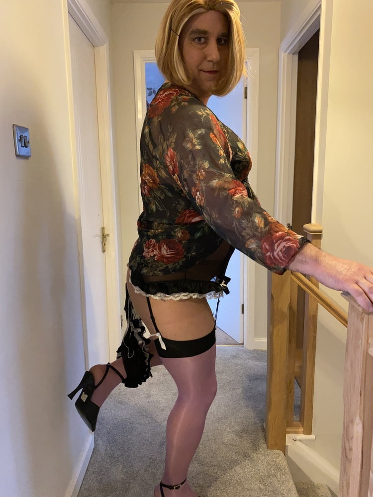 Purple stockings and lingerie #2