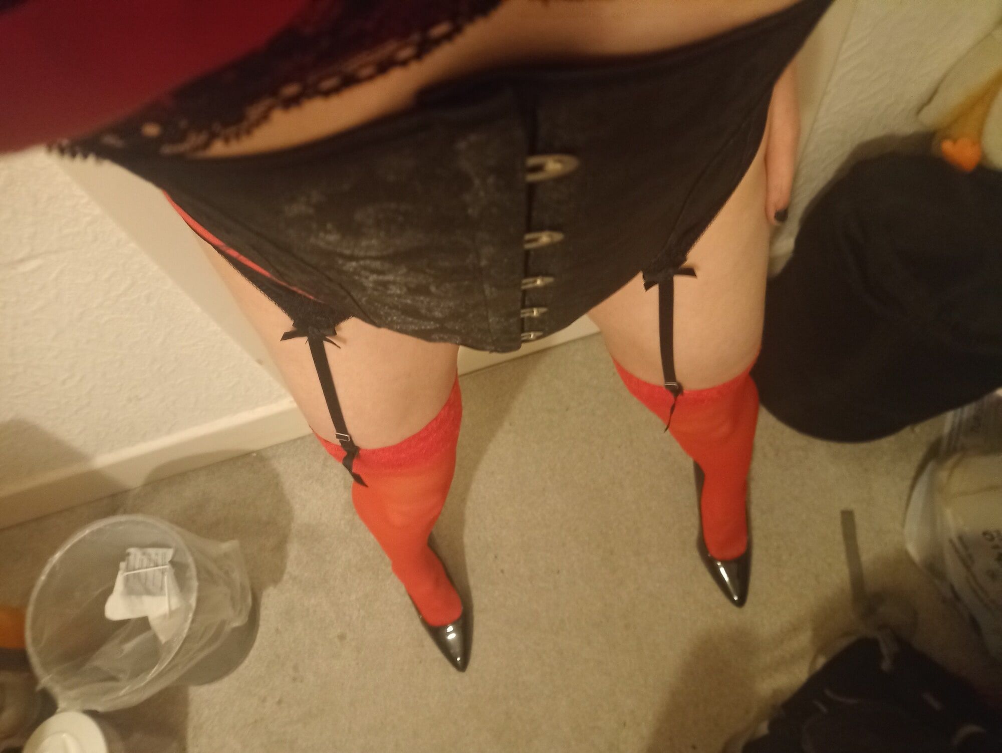 Black and Red sissy dressup x #4