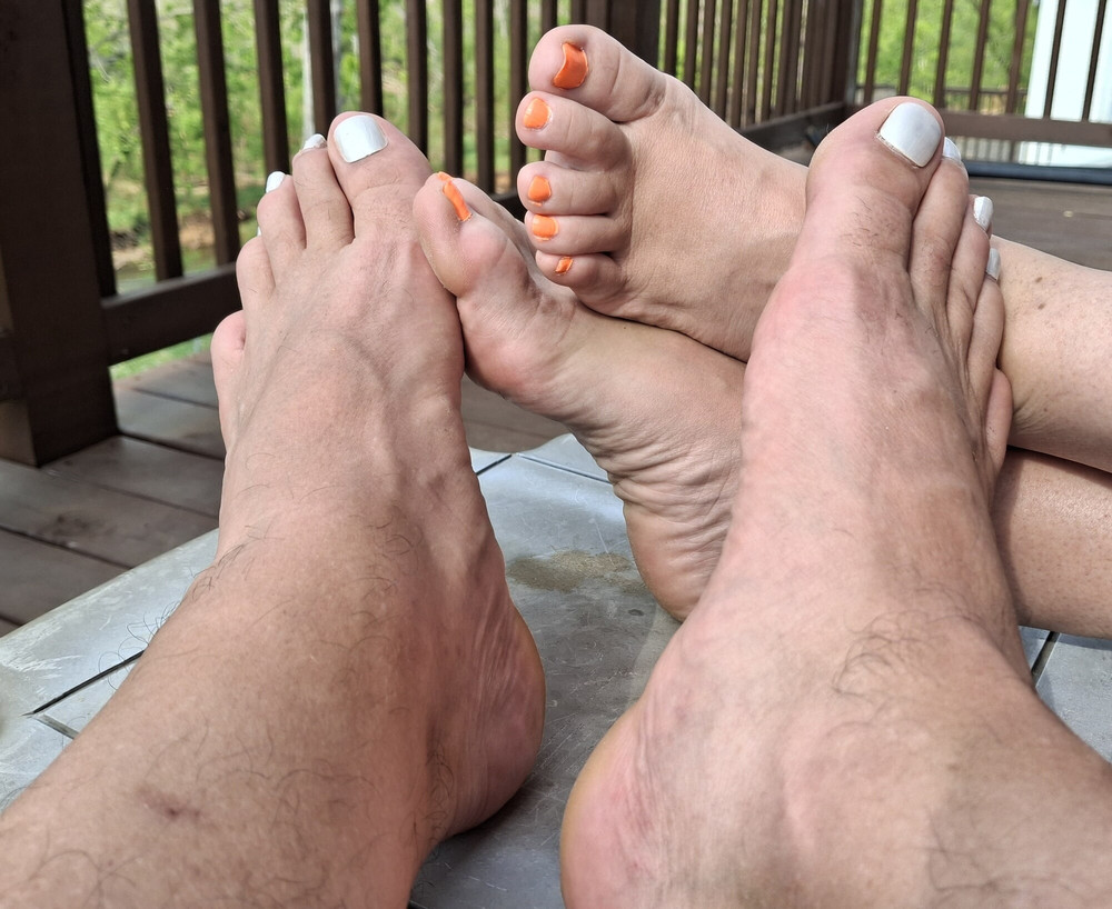 Playing footsie on the footstool #6