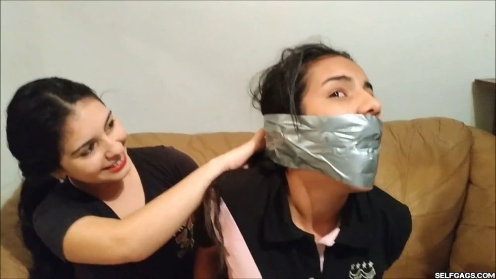 Gagged Girl Duct Tape Wrapped Up Tight - Selfgags #2