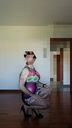 Flowered dress and heels