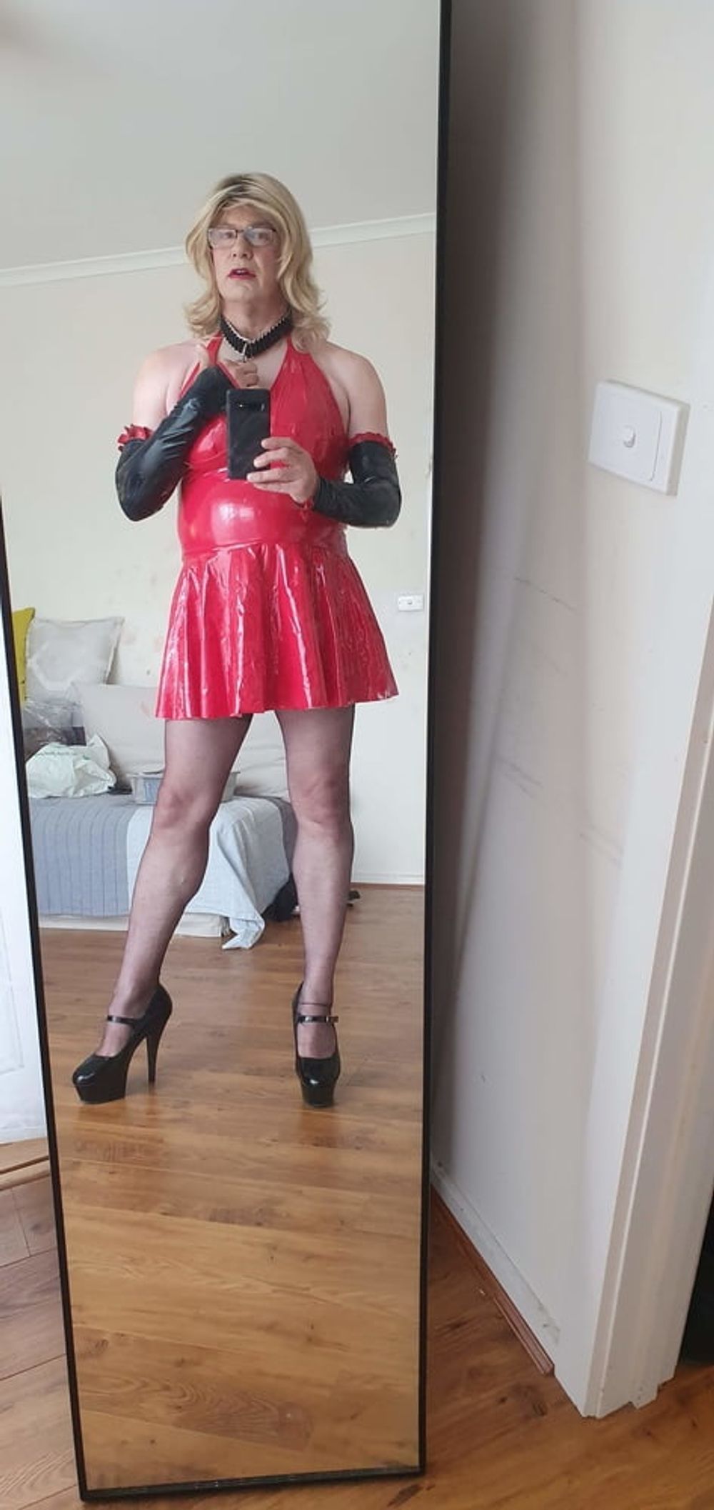 Rachel Latex in Red PVC #3