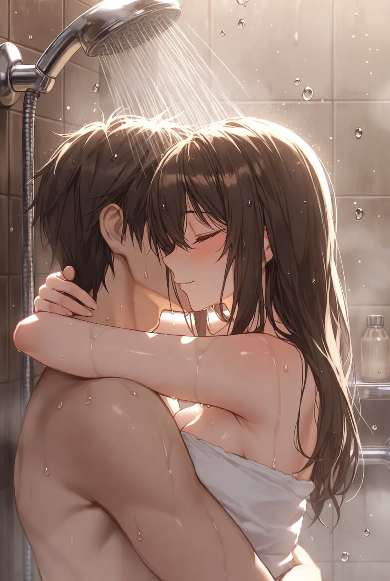 Shower Passion Series – Steamy Blonde & Dark-Haired Couples  #37