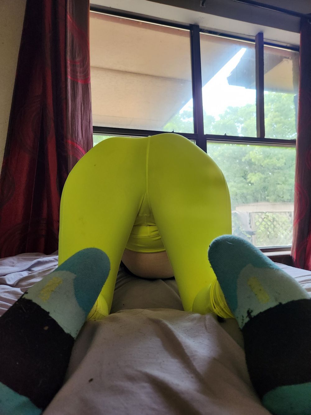 (Videos on profile) Yellow leggings and tits - Mama_Foxx94 #8