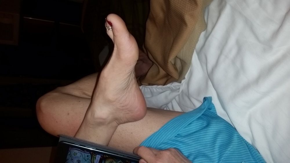 Taking feet pictures at a hotel #16