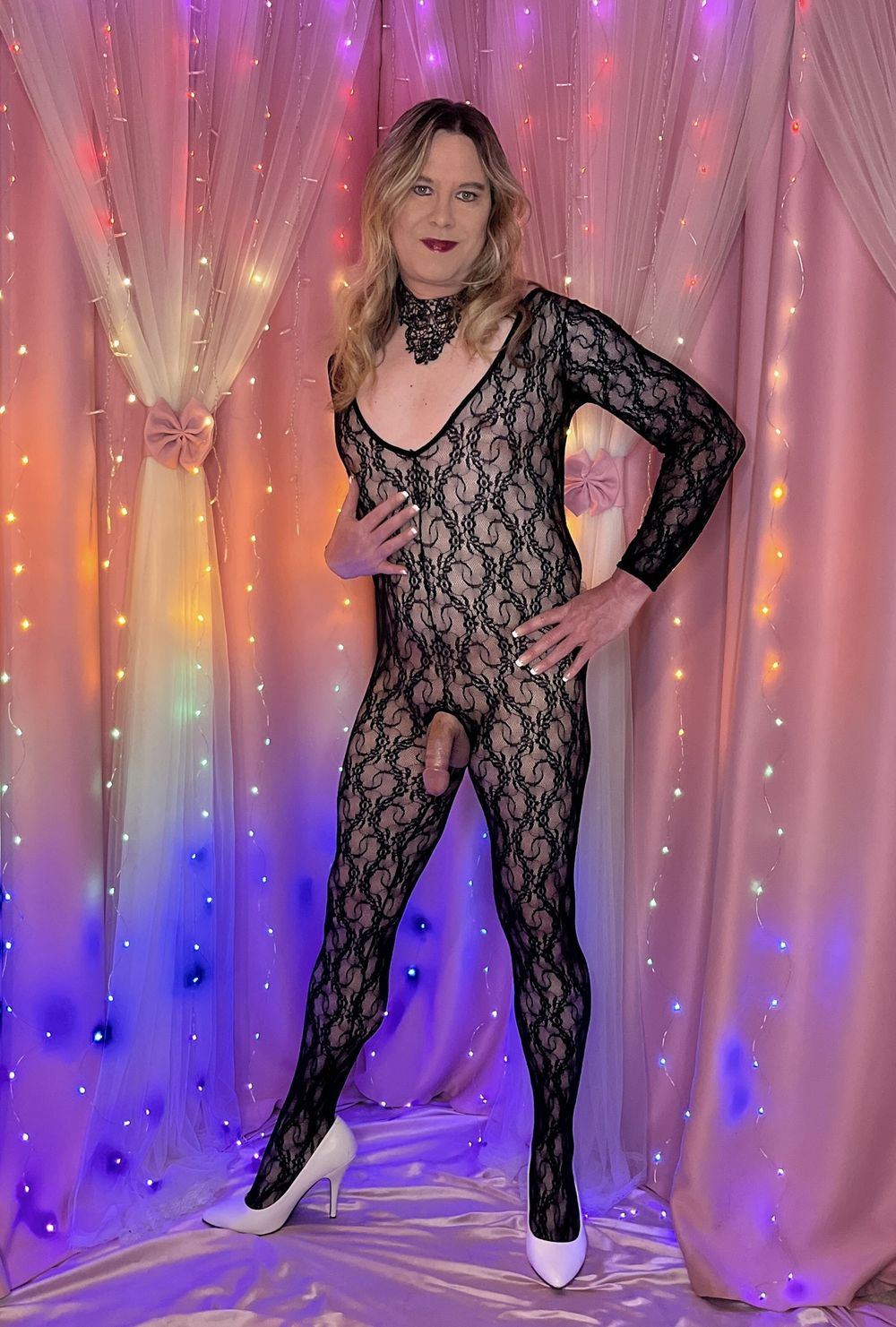 Joanie - Black Lace Bodystocking #26