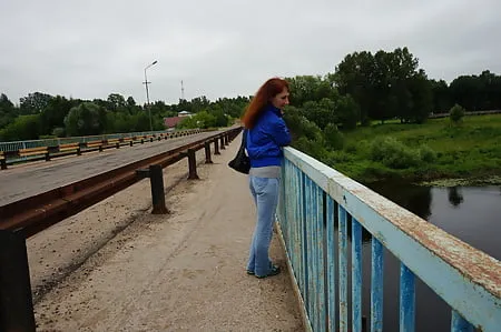 on vazuza river in cold weather         