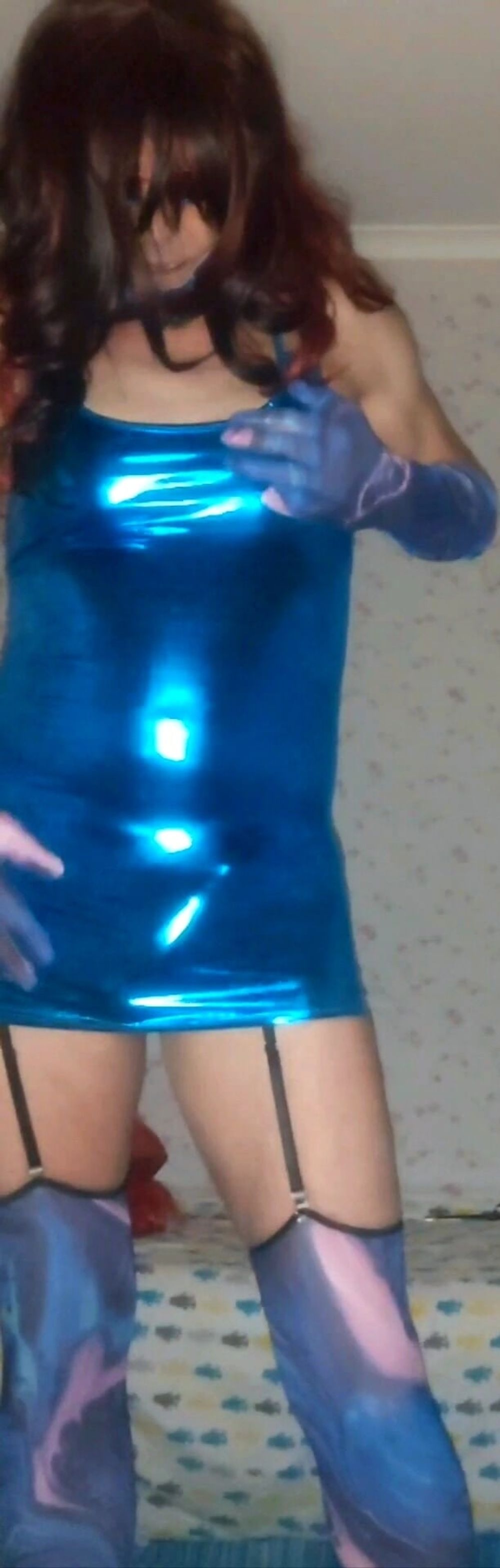 Blue metallic dress #21