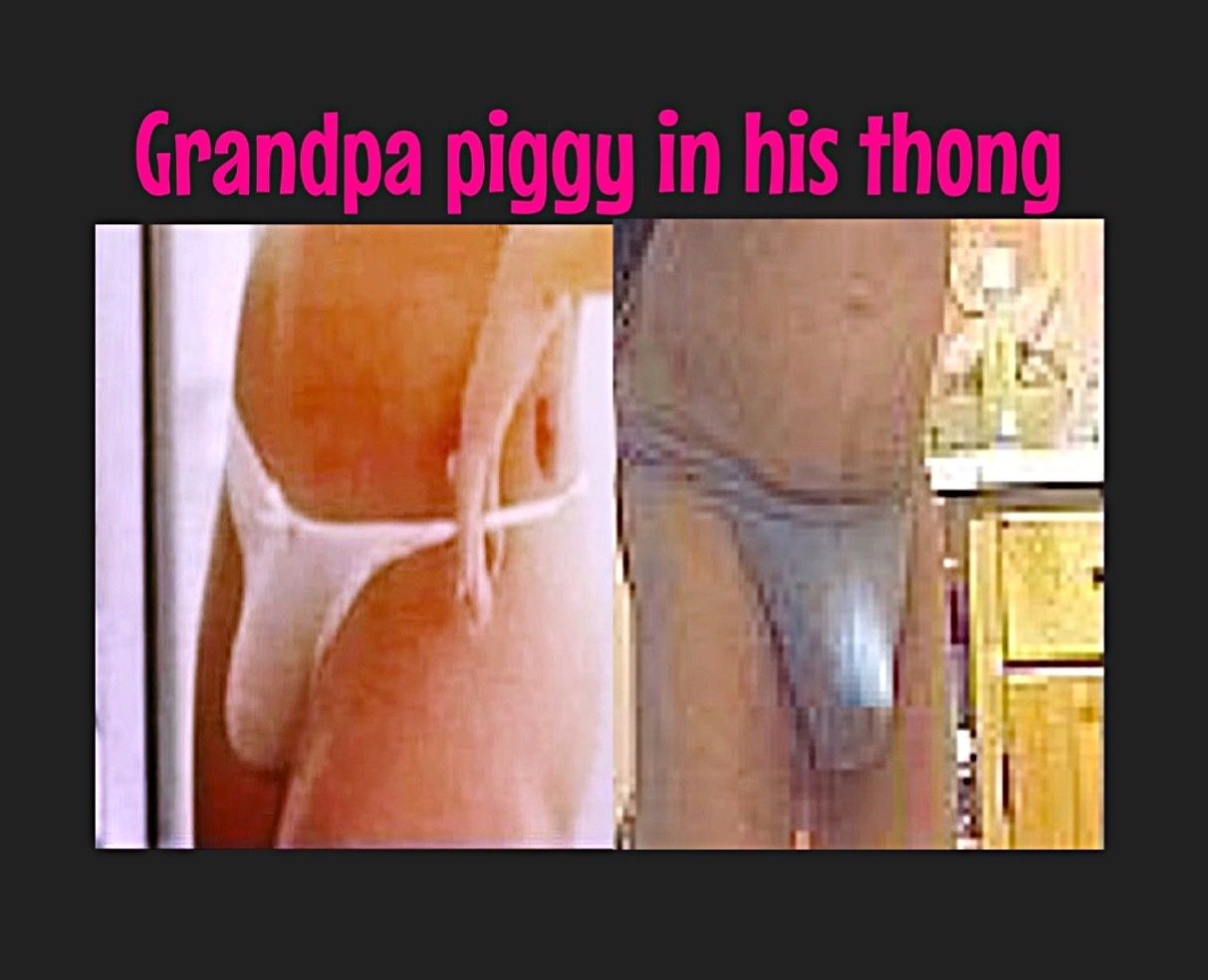 Piggy in thongs