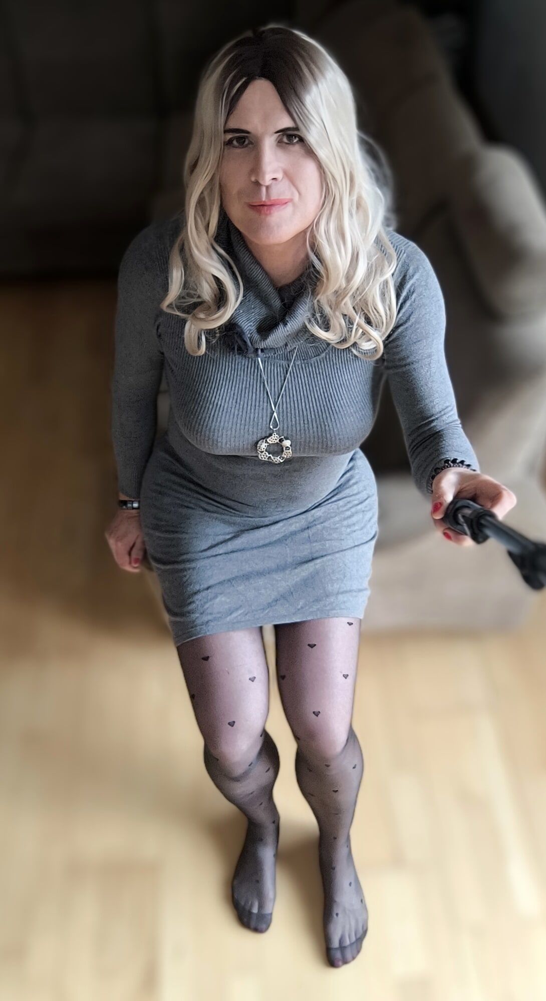 Grey sweater dress #7