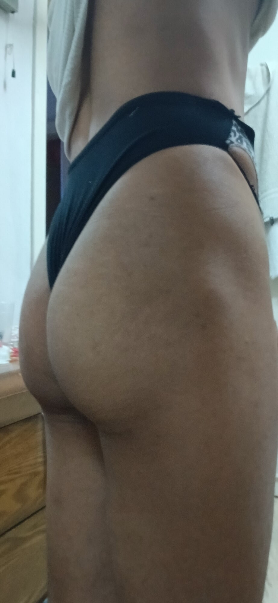 Hot femboy tries new underwear and shows off his big ass