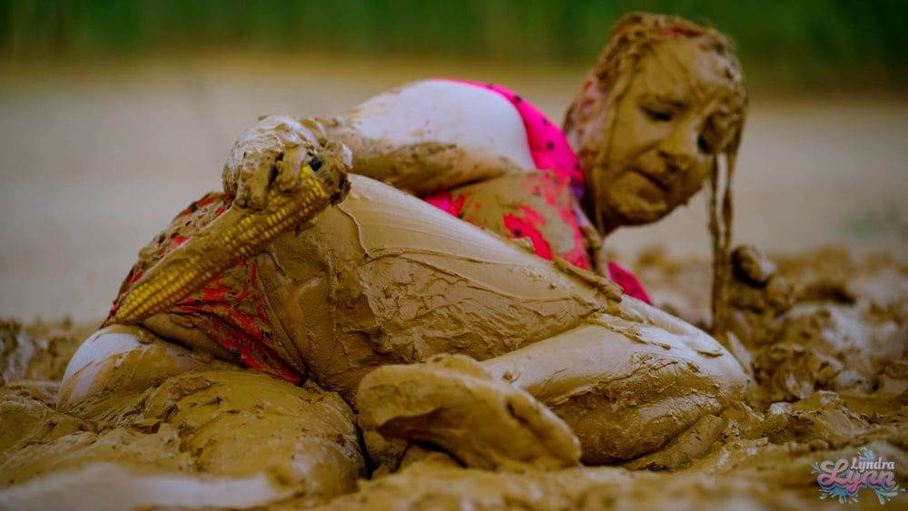 Orgasm in lake of mud #8