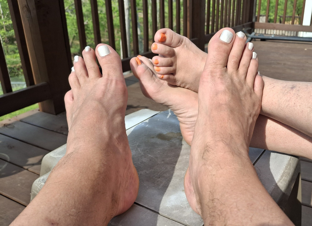 Playing footsie on the footstool #5