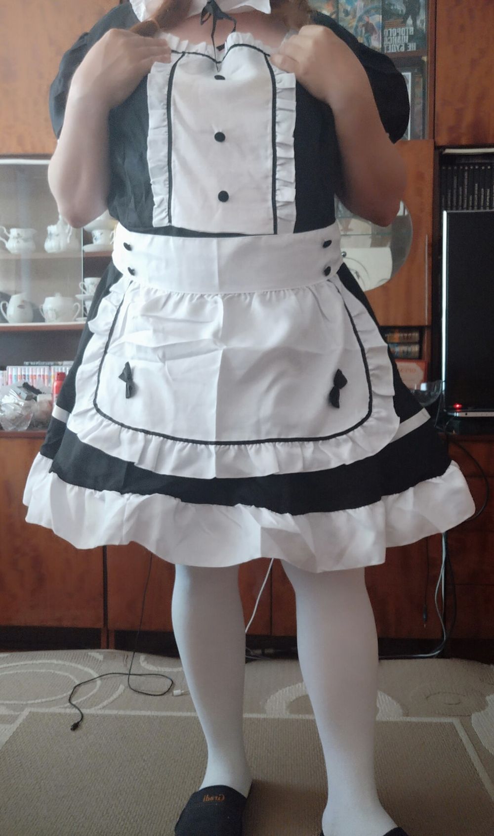 Sissy maid Aleksa dressing and undressing #26