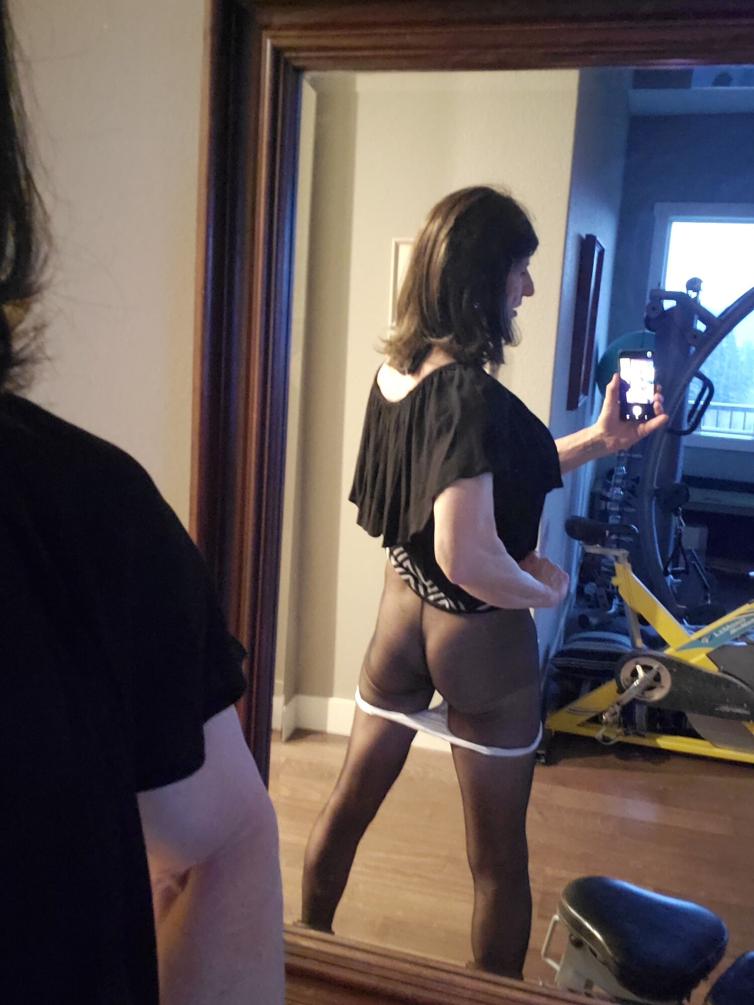 Black and White mini skirt