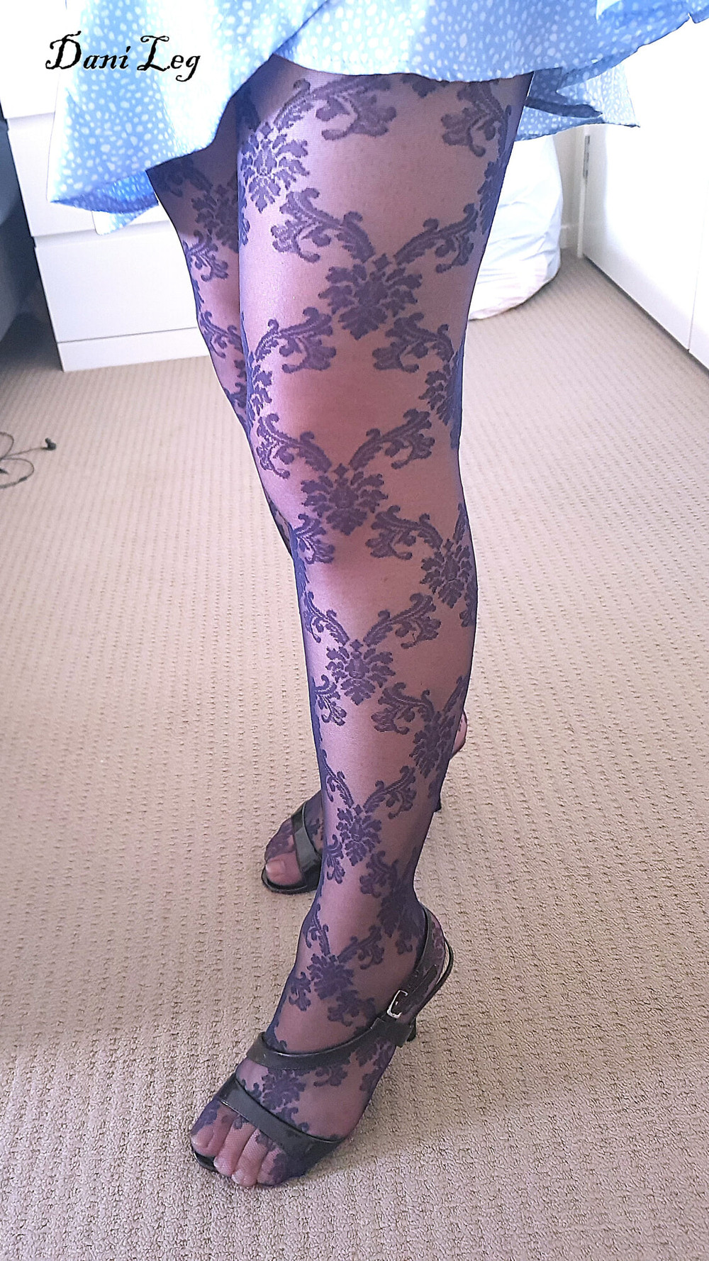 Dani Leg in Sexy Patterned Pantyhose #10