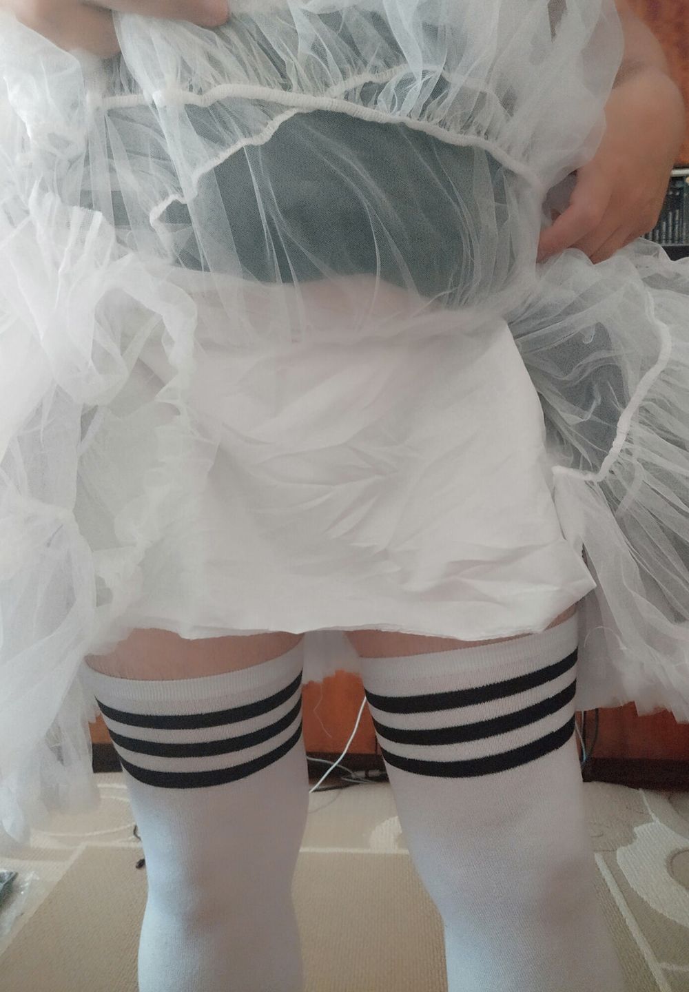 Sissy maid Aleksa dressing and undressing #24