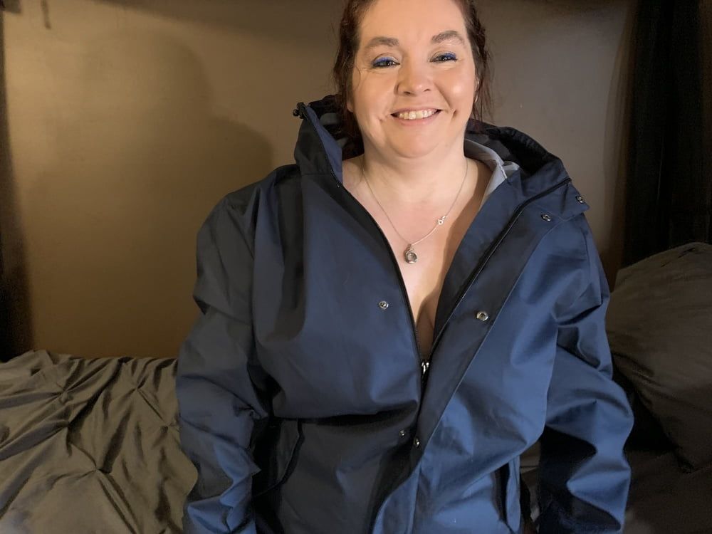 Sexy BBW Raincoat Slick Pussy #15