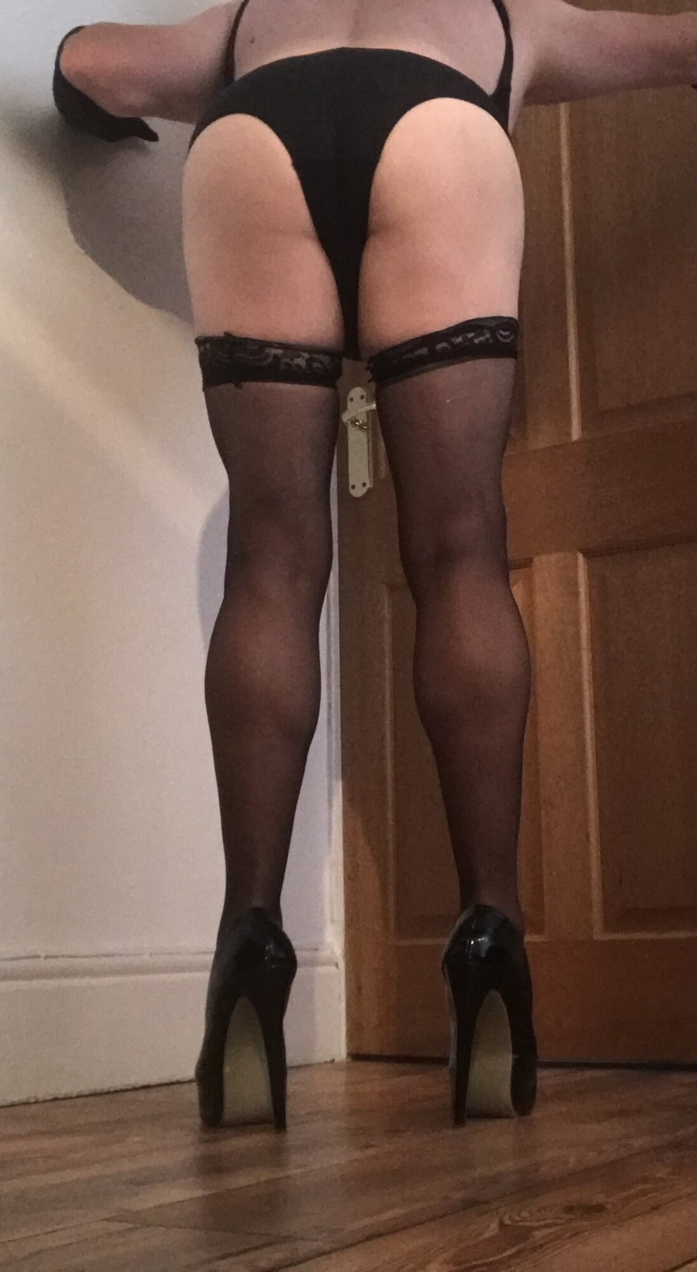 hot babe in ff black stockings (2) #6