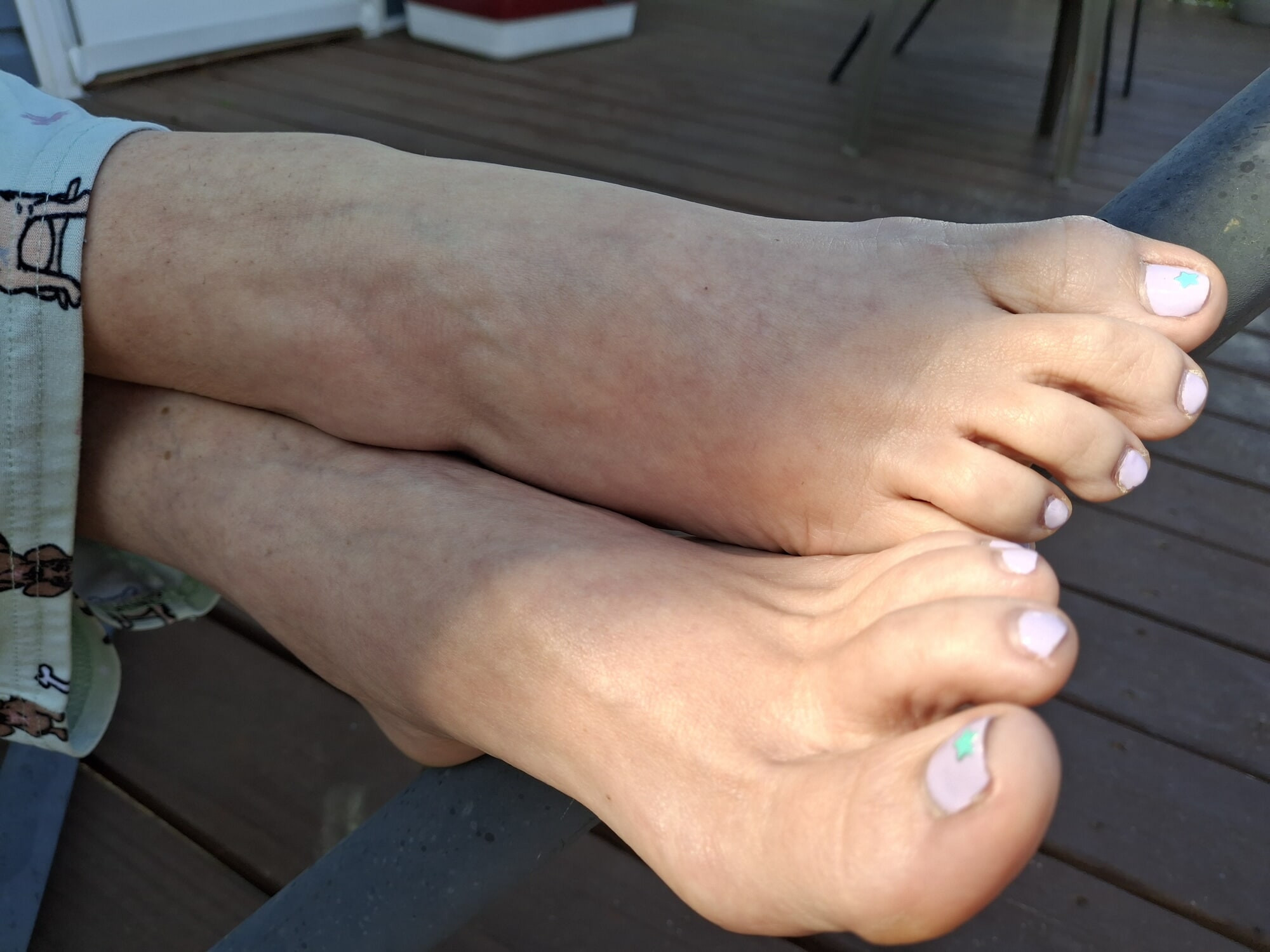 Girlfriends' sweet feet outside #5
