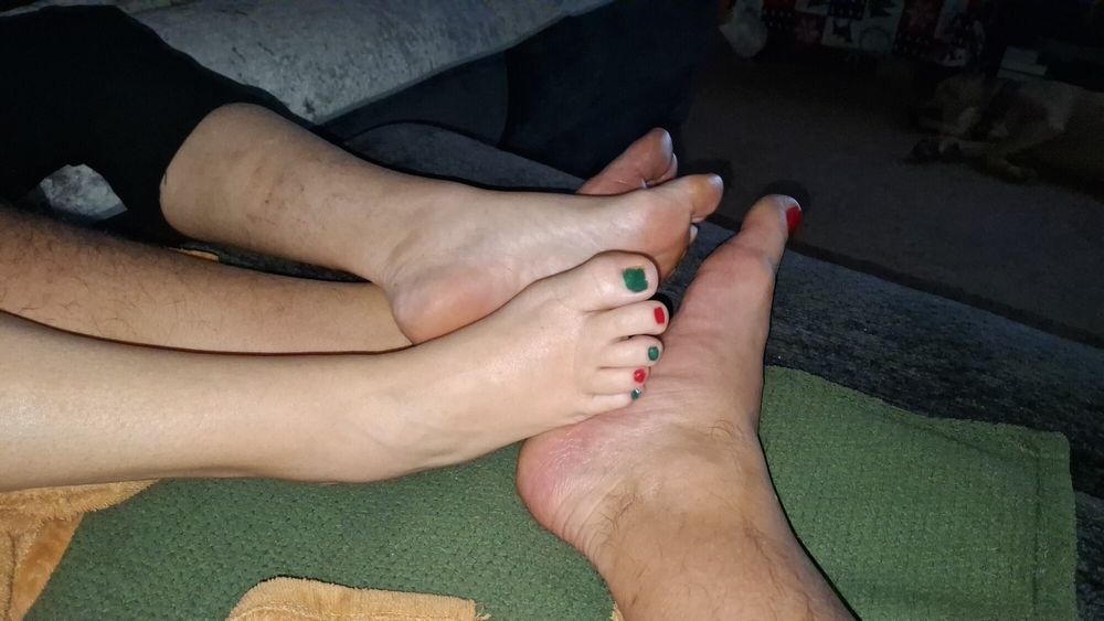 Playing footsie after our Pedicure #14