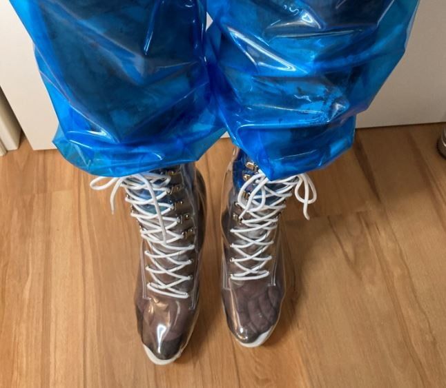 Blue Transparent PVC and Clear PVC Boots #9