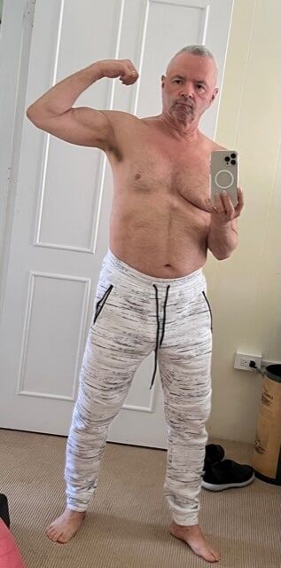 Chest Pose in New Gym Pants #2