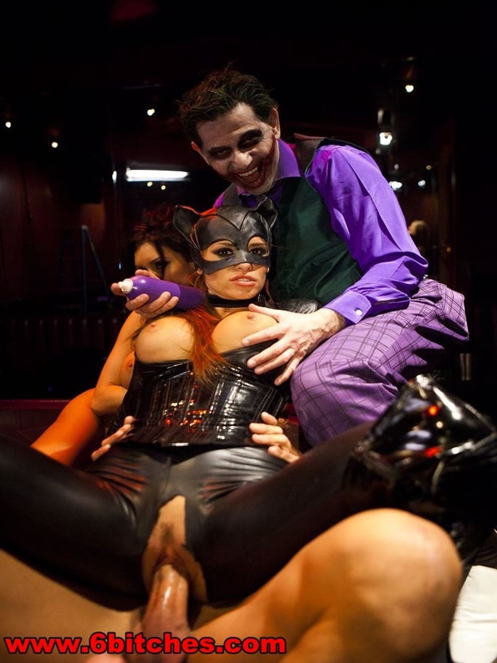 Joker and Catwoman organize big sex orgy with 2 men and 5 wo #32