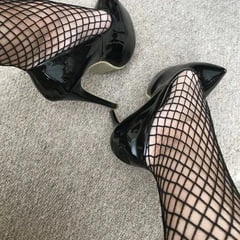 fishnets &amp; heels close-up