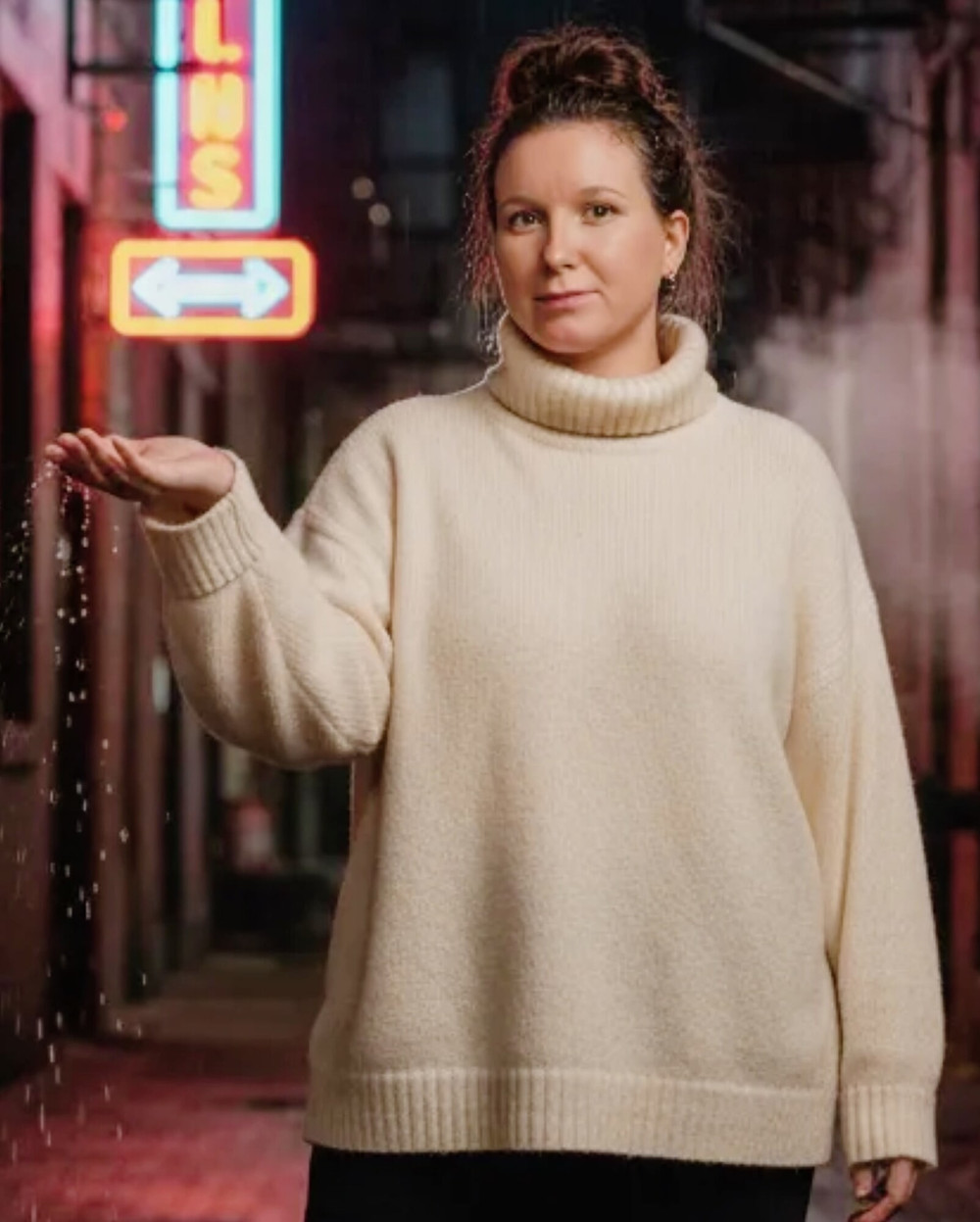 My 61F maid had me pose nude in white turtleneck sweaters #33