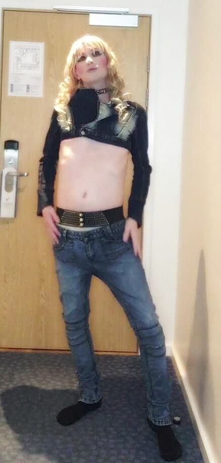 Sissy Bitch Poses in Denim  #12