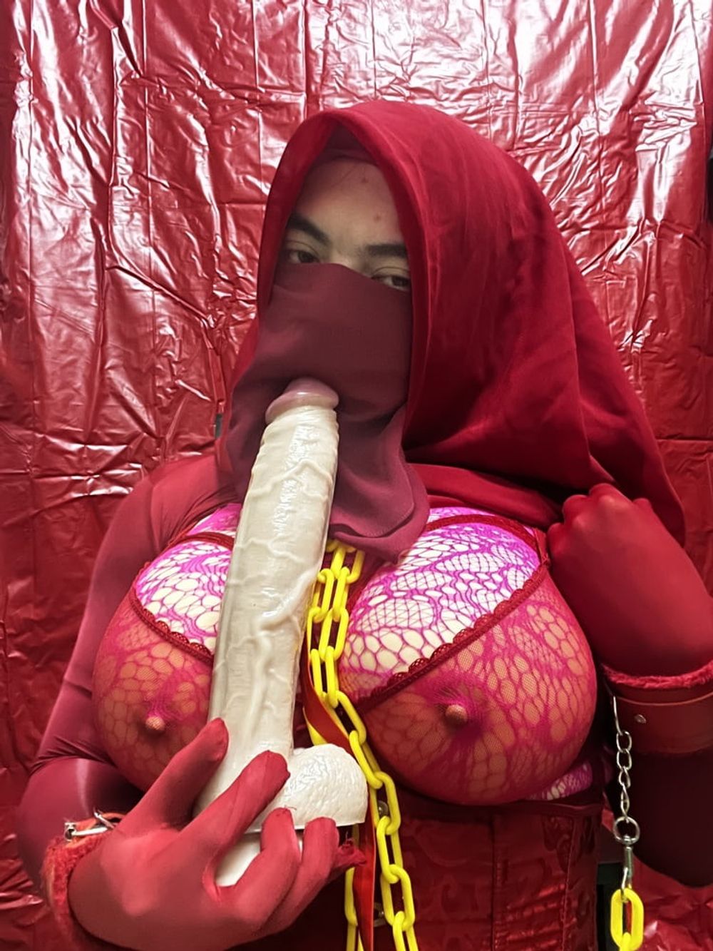 Elisya with a monster dildo cock #5