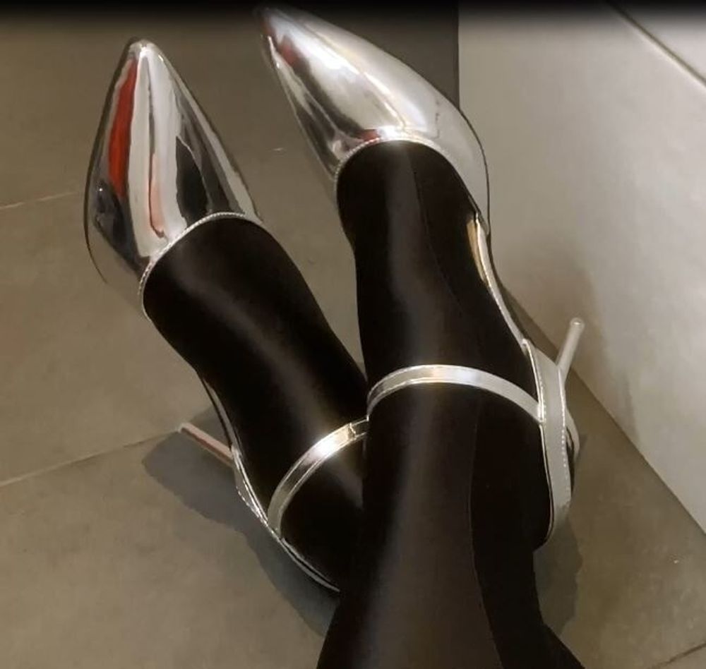 Silver Heels, Black Spandex #5