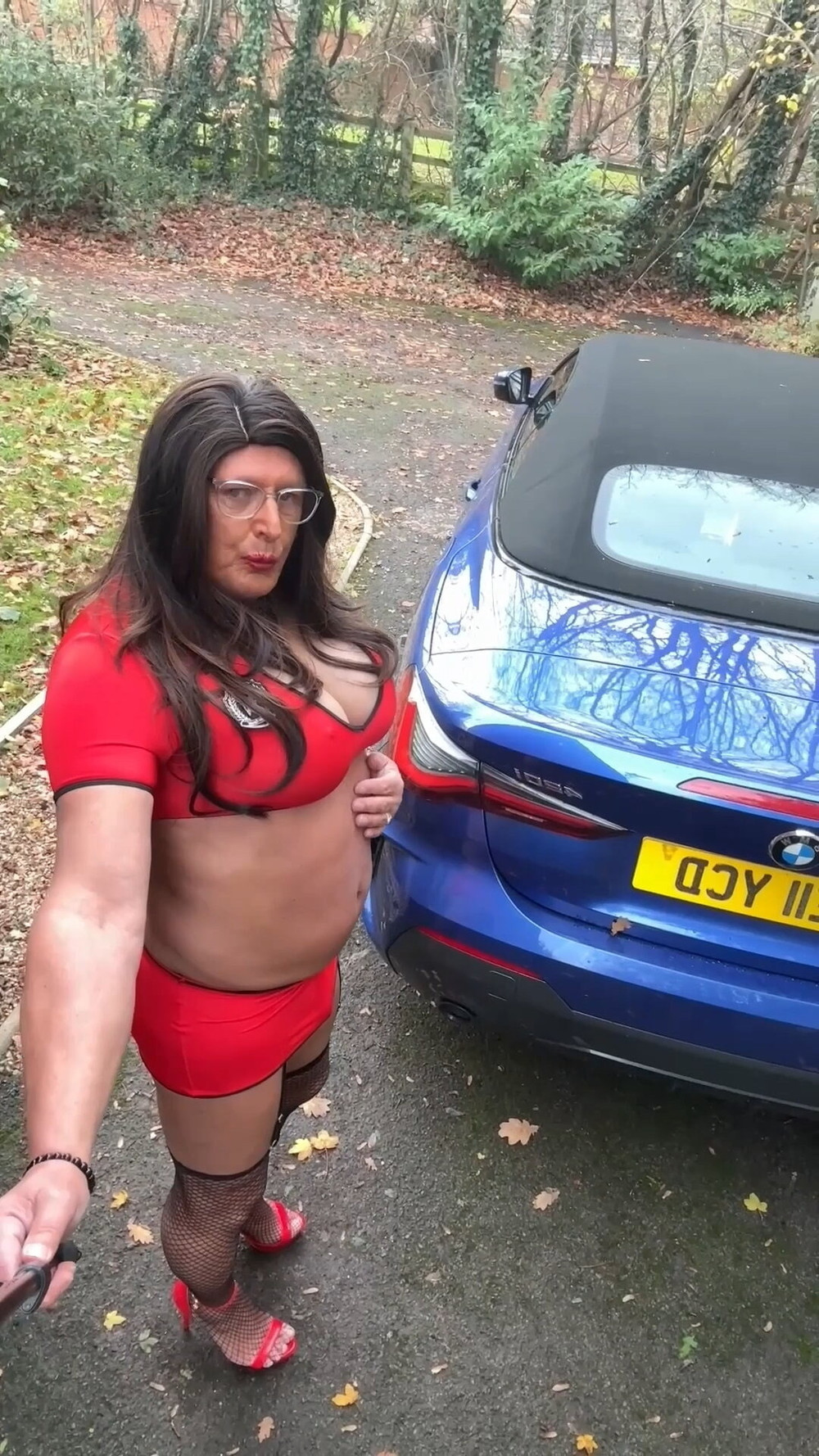 Sexy Crossdresser kellycd2022 in fishnet stockings and heels #36