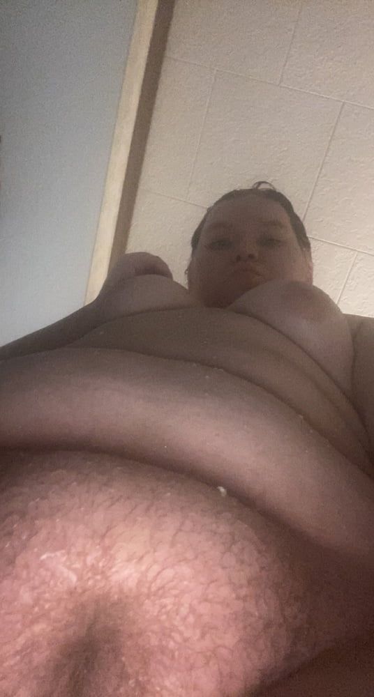 Sexy 18 year old teen BBW Lilac takes hot wet shower photos #23