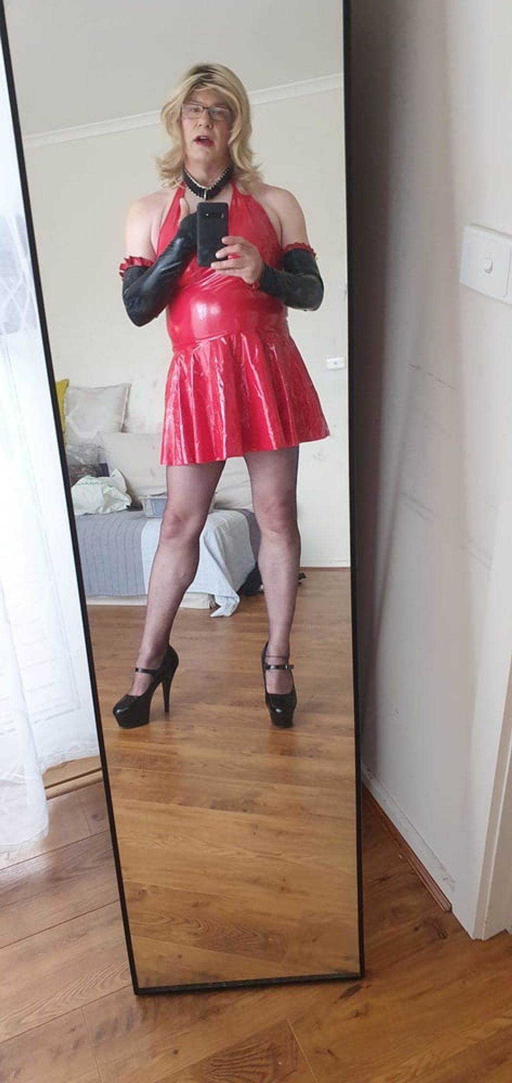 Rachel Latex in Red PVC #4