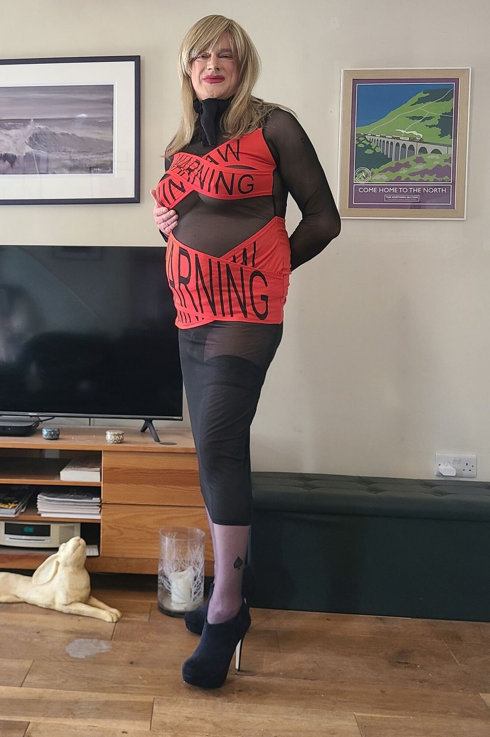 Sissy in warning dress #31