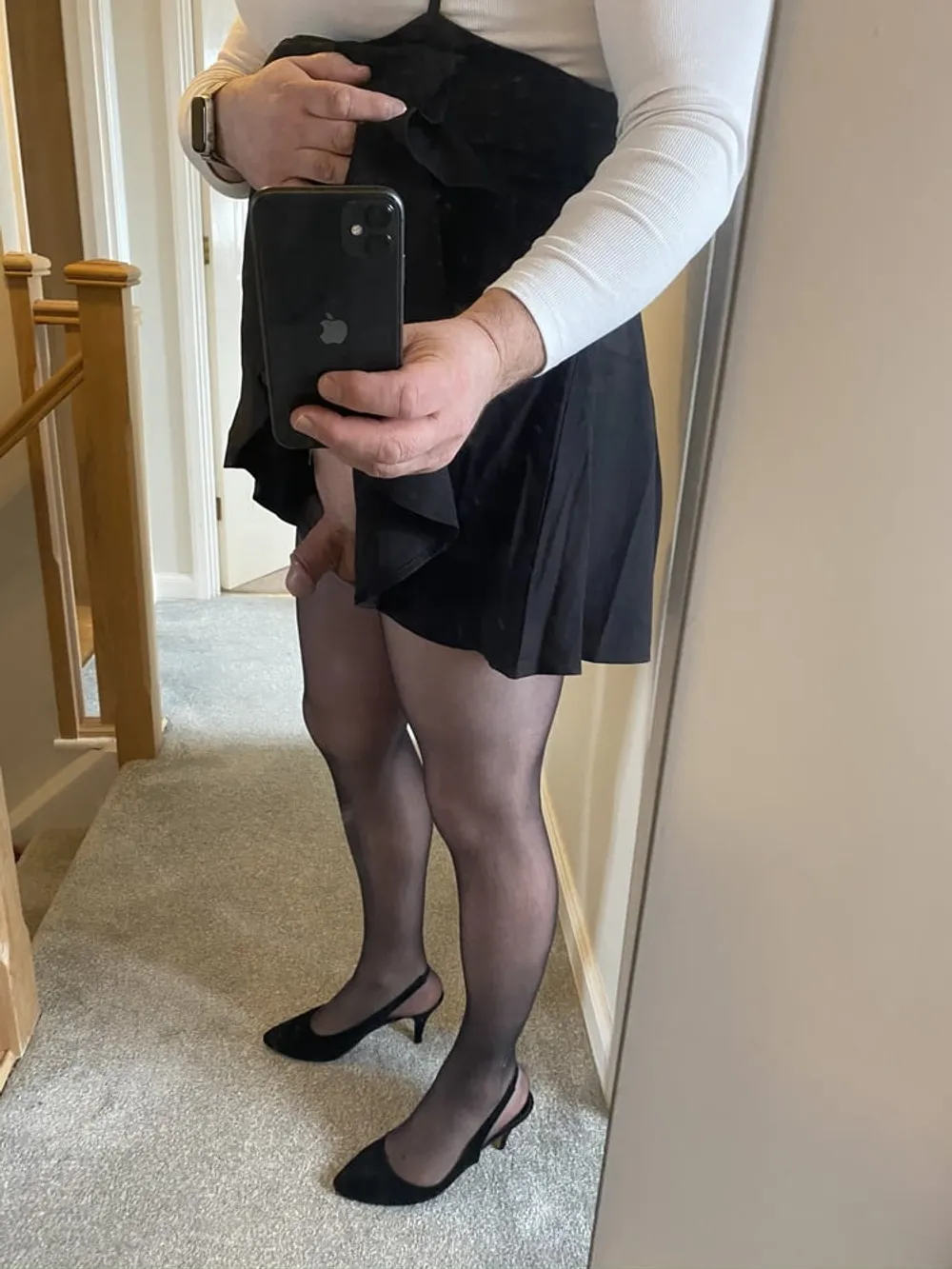 Sissy crossdresser in Black stockings #29