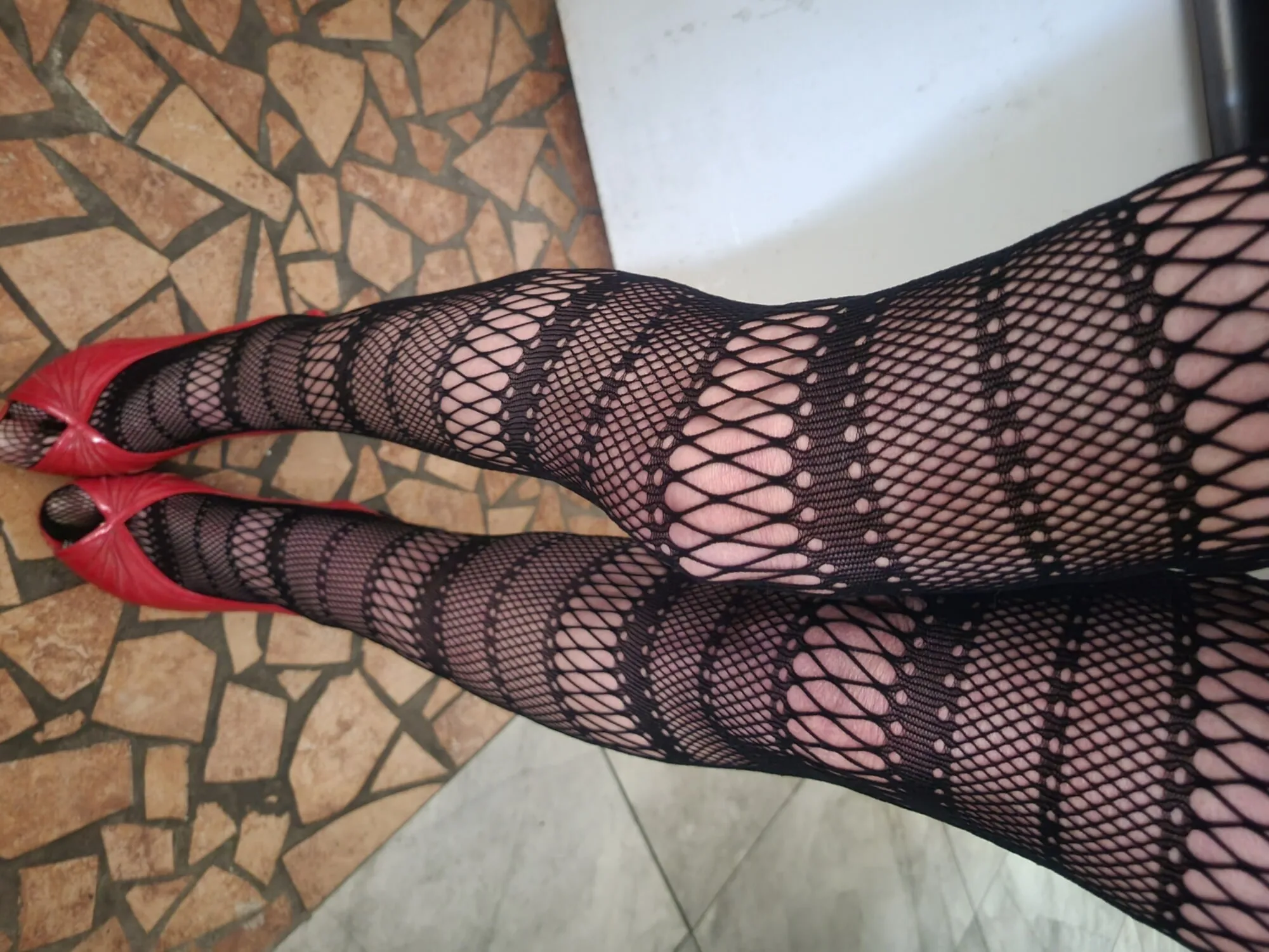 Fishnet legs high heels 👠 
