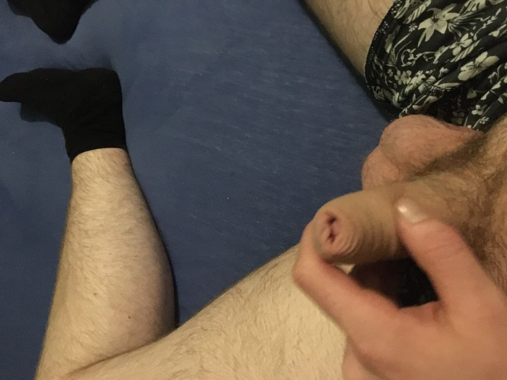 Haired Dick &amp; Balls Cockhead Foreskin  Masturbation  #45