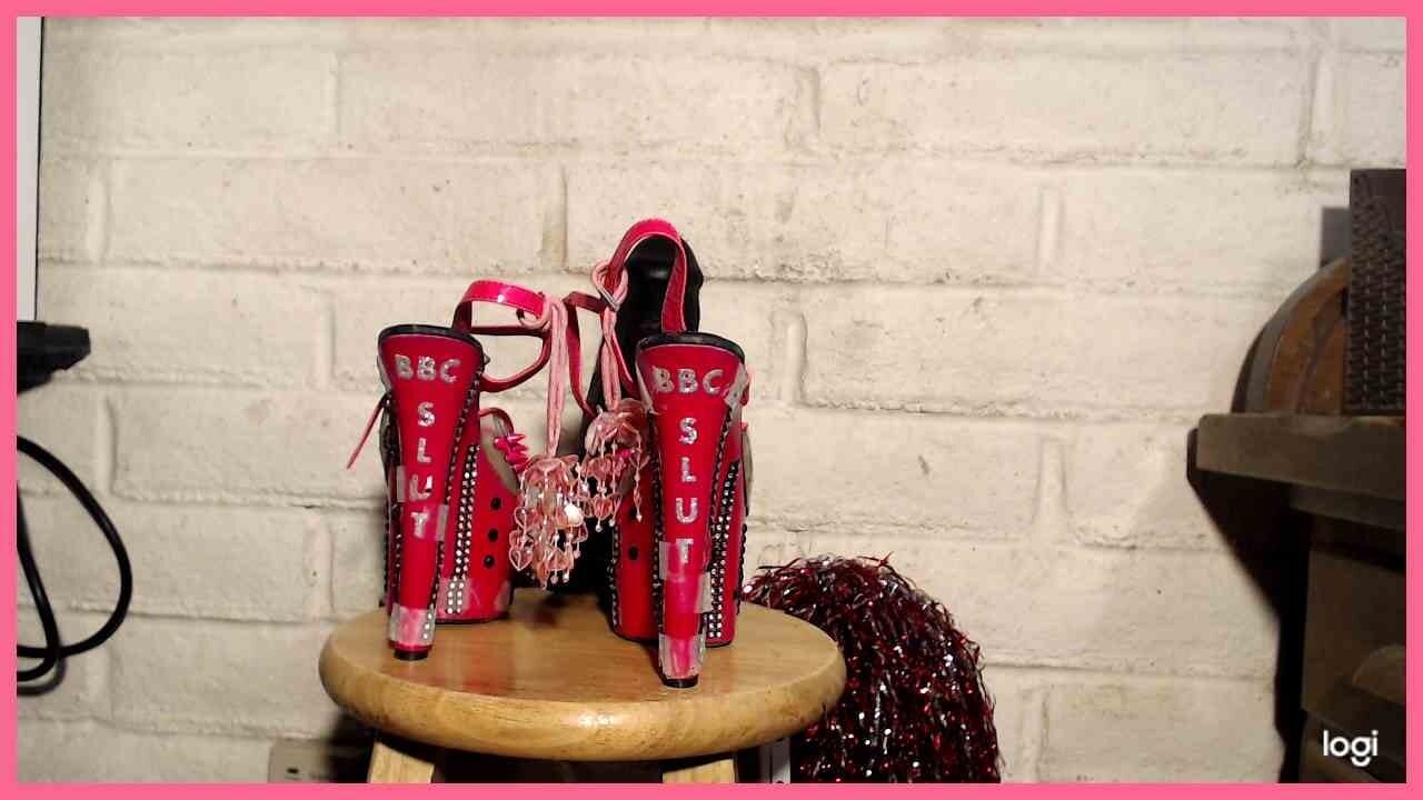 9inch BBC SLUT platform stiletto heels worn to tease BBCs. #17