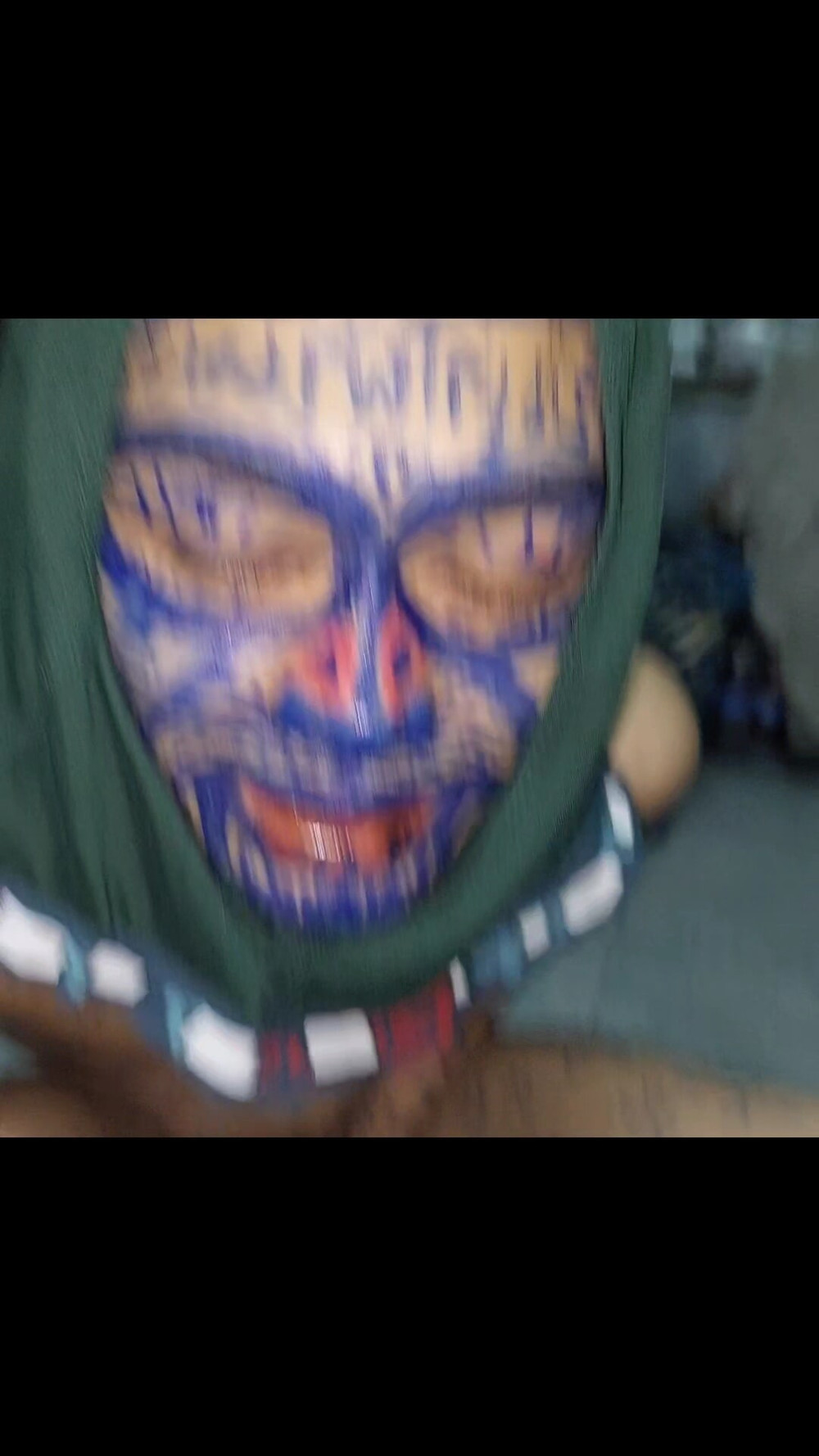 Masturbate with funny body paint #38